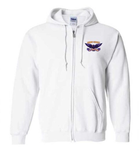Gildan White F/Z hooded sweatshirt unisex - Bretzky's II